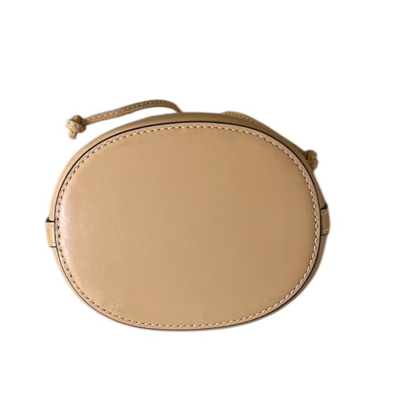 Tory Burch Mini T Monogram Bucket Bag Warm Chai Patent Leather w/Dust Bag - Picture 8 of 16